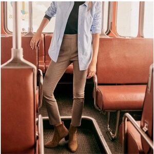 Sézane Clara Trousers in London Check NWT